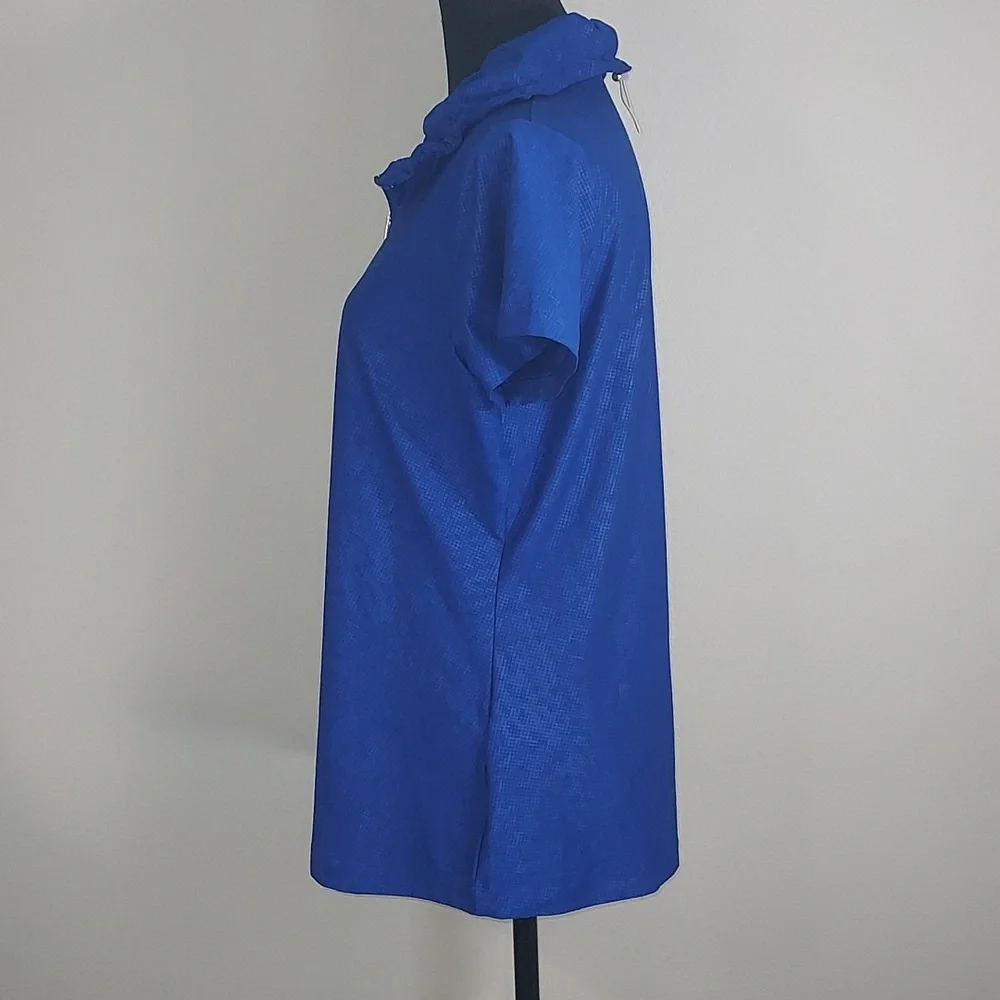 Nike Golf Dri-Fit Blue Zip Front Performance Top Women's Size Large